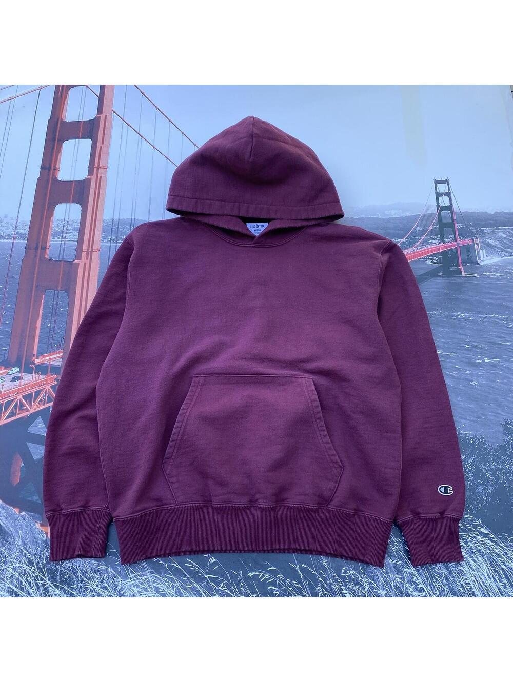 Todd Snyder Champion Hoodie Maroon Pullover Sweatshirt Mens M Heavyweight Canada